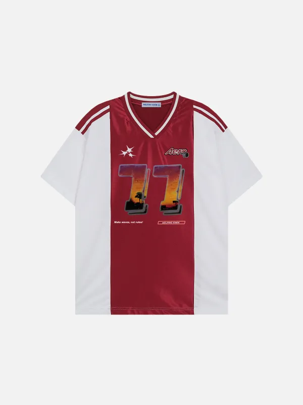 Aelfric Eden Color Blocking Print Tee sold by Aelfric Eden