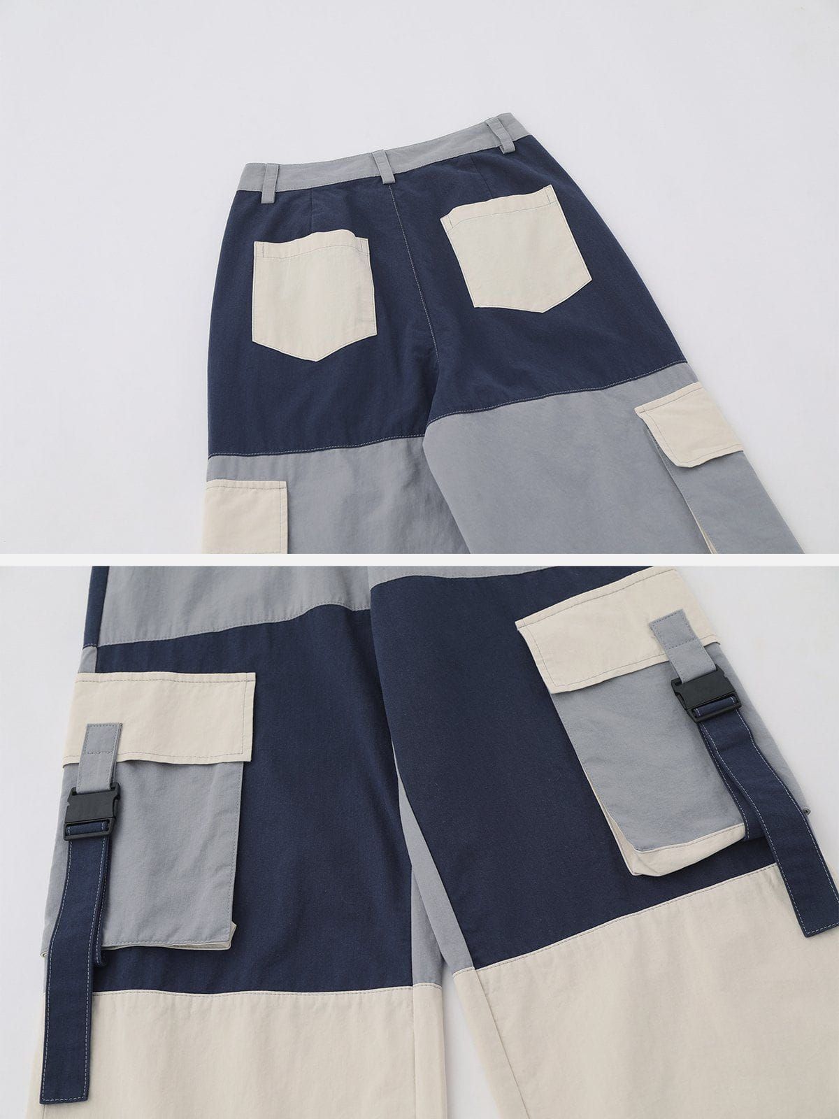 Color Blocking Pocket Cargo Pants sold by Aelfric Eden product image thumbnail 4