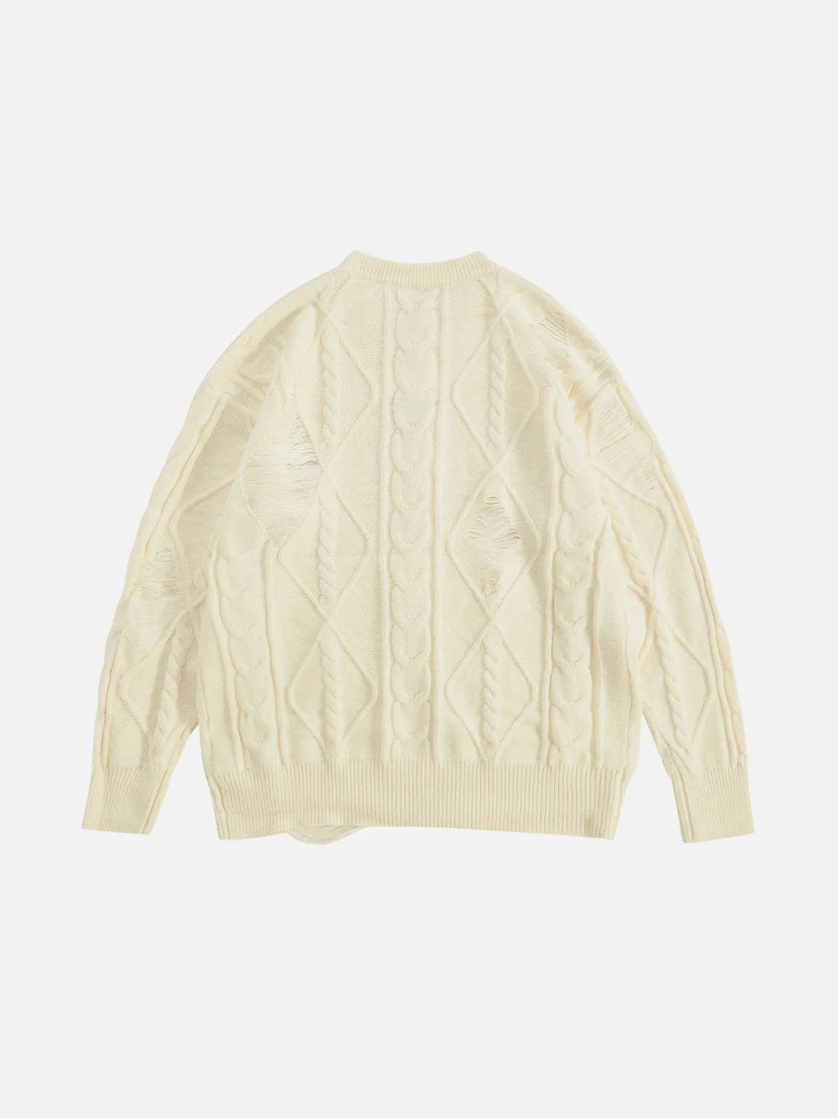 Aelfric Eden Cable Stitch Distressed Sweater sold by Aelfric Eden product image thumbnail 2