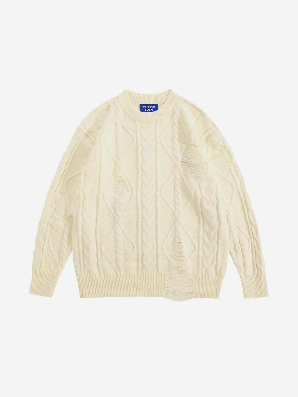 Aelfric Eden Cable Stitch Distressed Sweater sold by Aelfric Eden