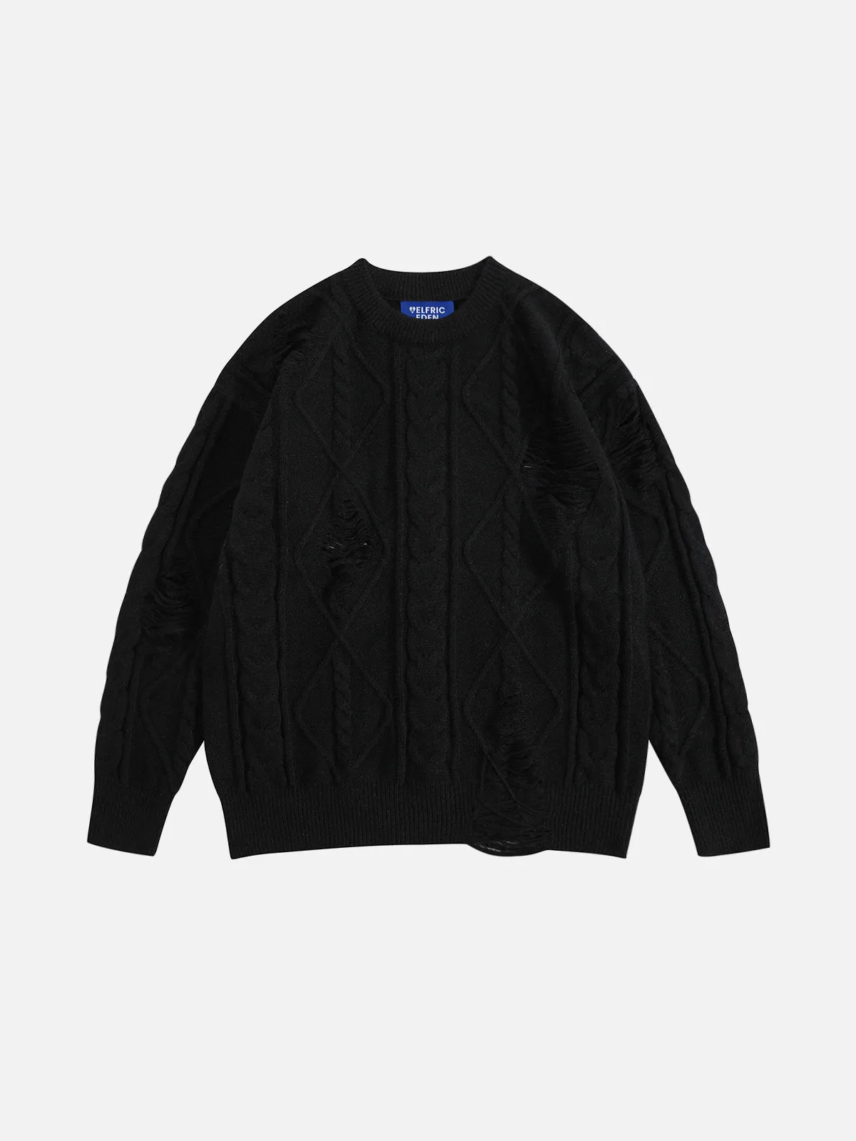 Aelfric Eden Cable Stitch Distressed Sweater sold by Aelfric Eden product image thumbnail 3