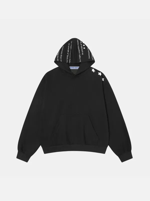 Aelfric Eden Star Applique Embroidery Hoodie | Parallel