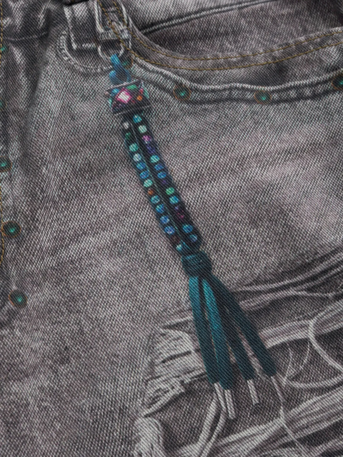 Aelfric Eden Tassel Distressed Jeans sold by Aelfric Eden product image thumbnail 3