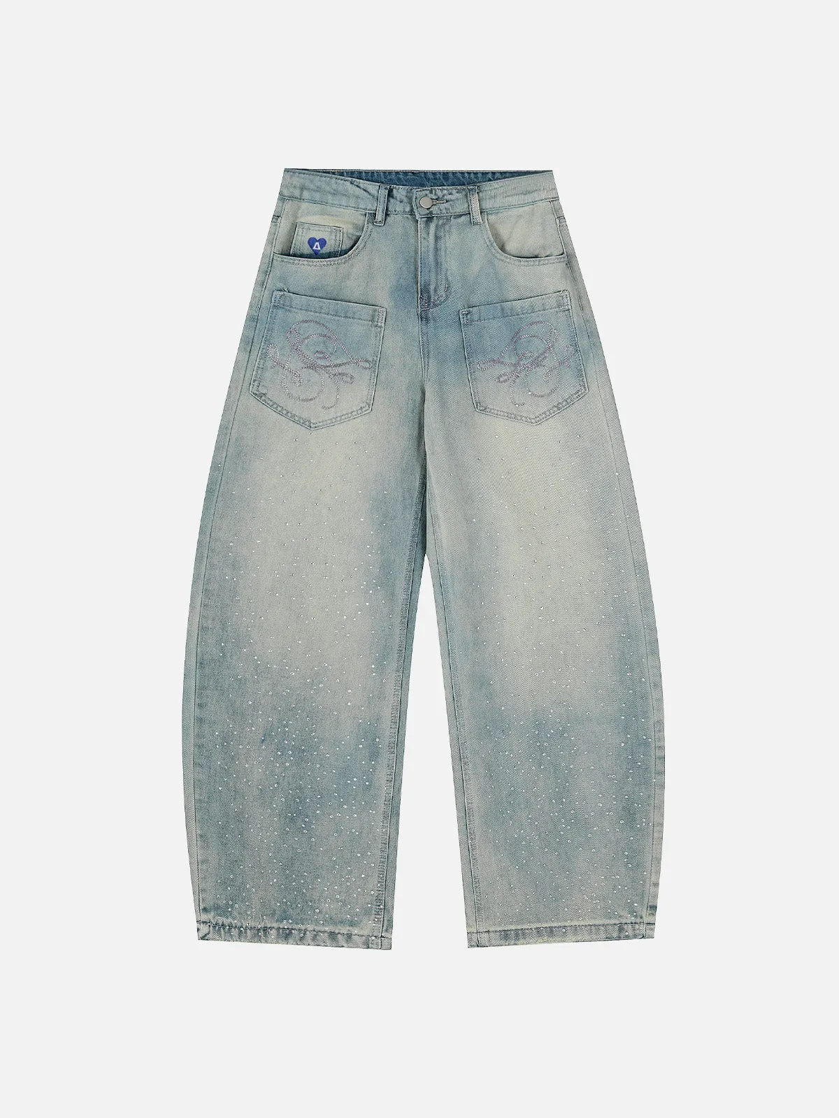 Aelfric Eden Rhinestone Barrel Jeans sold by Aelfric Eden