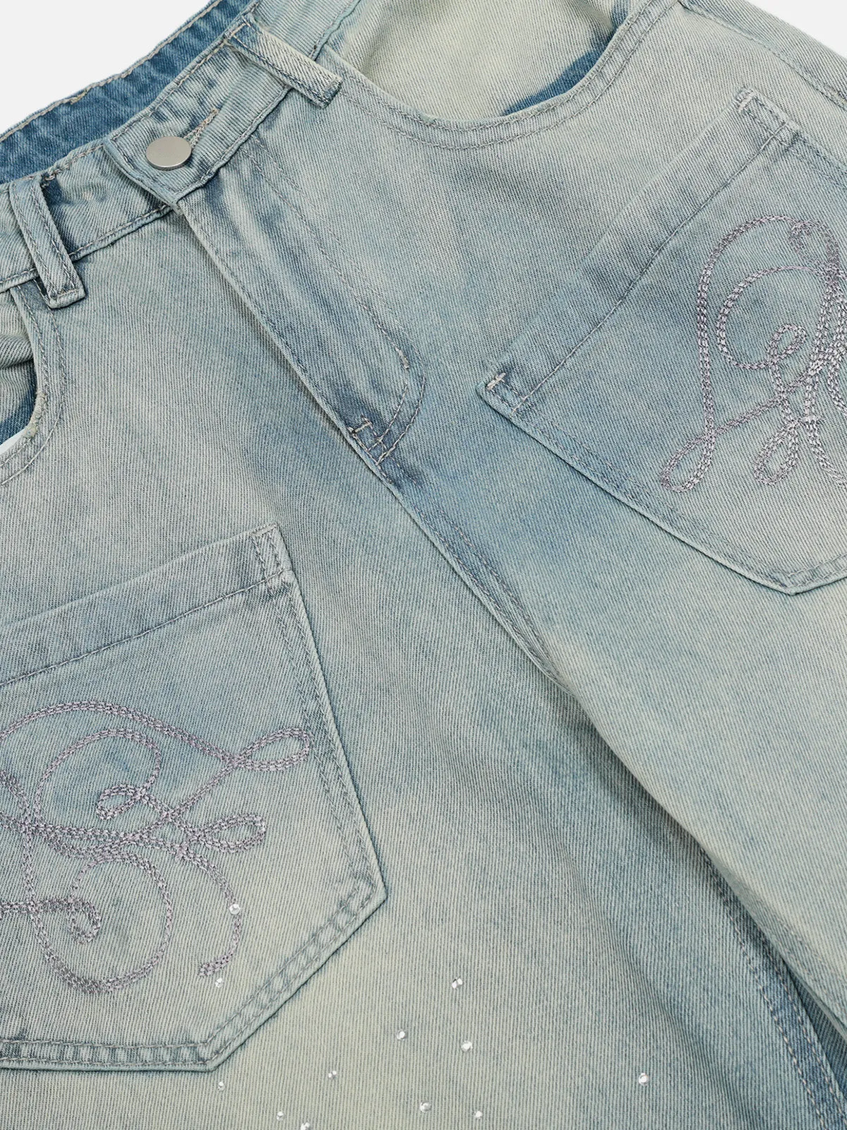 Aelfric Eden Rhinestone Barrel Jeans sold by Aelfric Eden product image thumbnail 3