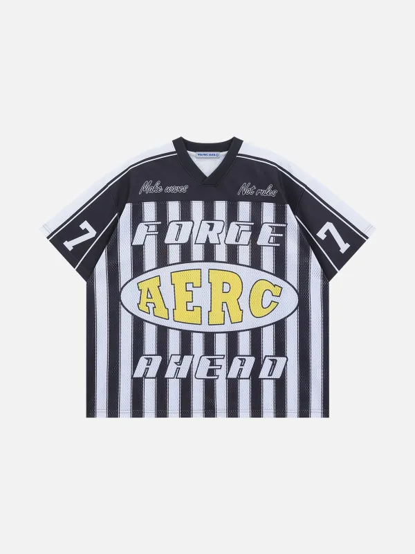 Aelfric Eden Stripe Number Football Jersey sold by Aelfric Eden