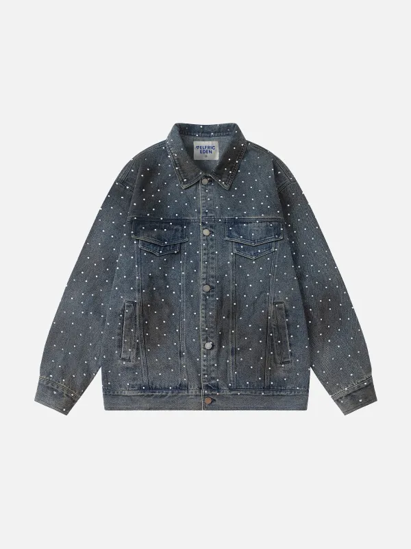 Aelfric Eden Dirty Rhinestone Denim Jacket sold by Aelfric Eden