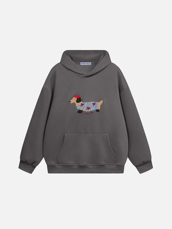 Aelfric Eden Cartoon Dachshund Hoodie sold by Aelfric Eden