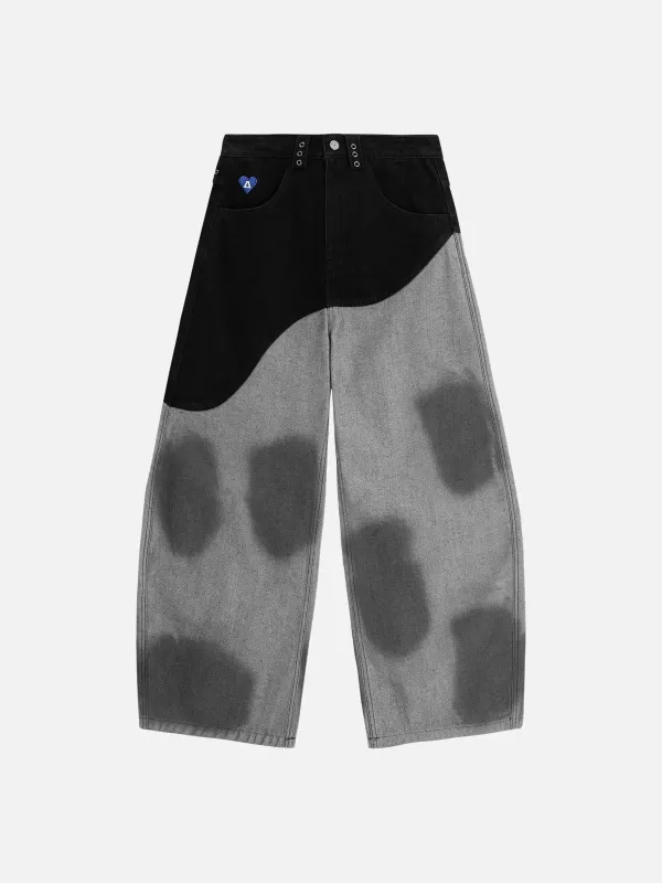 Aelfric Eden Color Block Baggy Barrel Jeans sold by Aelfric Eden