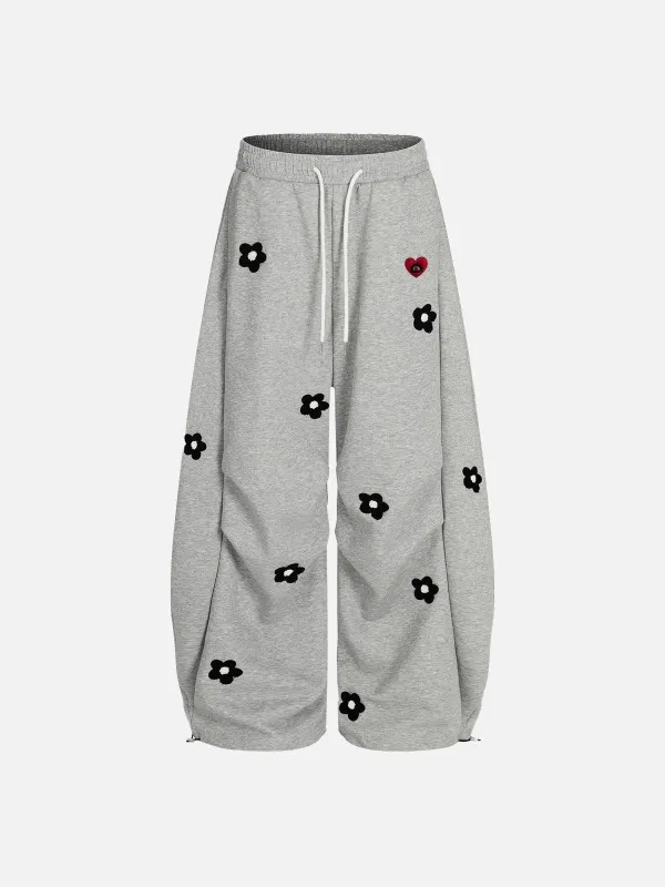Aelfric Eden Floral Towel Embroidery Barrel Sweatpants sold by Aelfric Eden