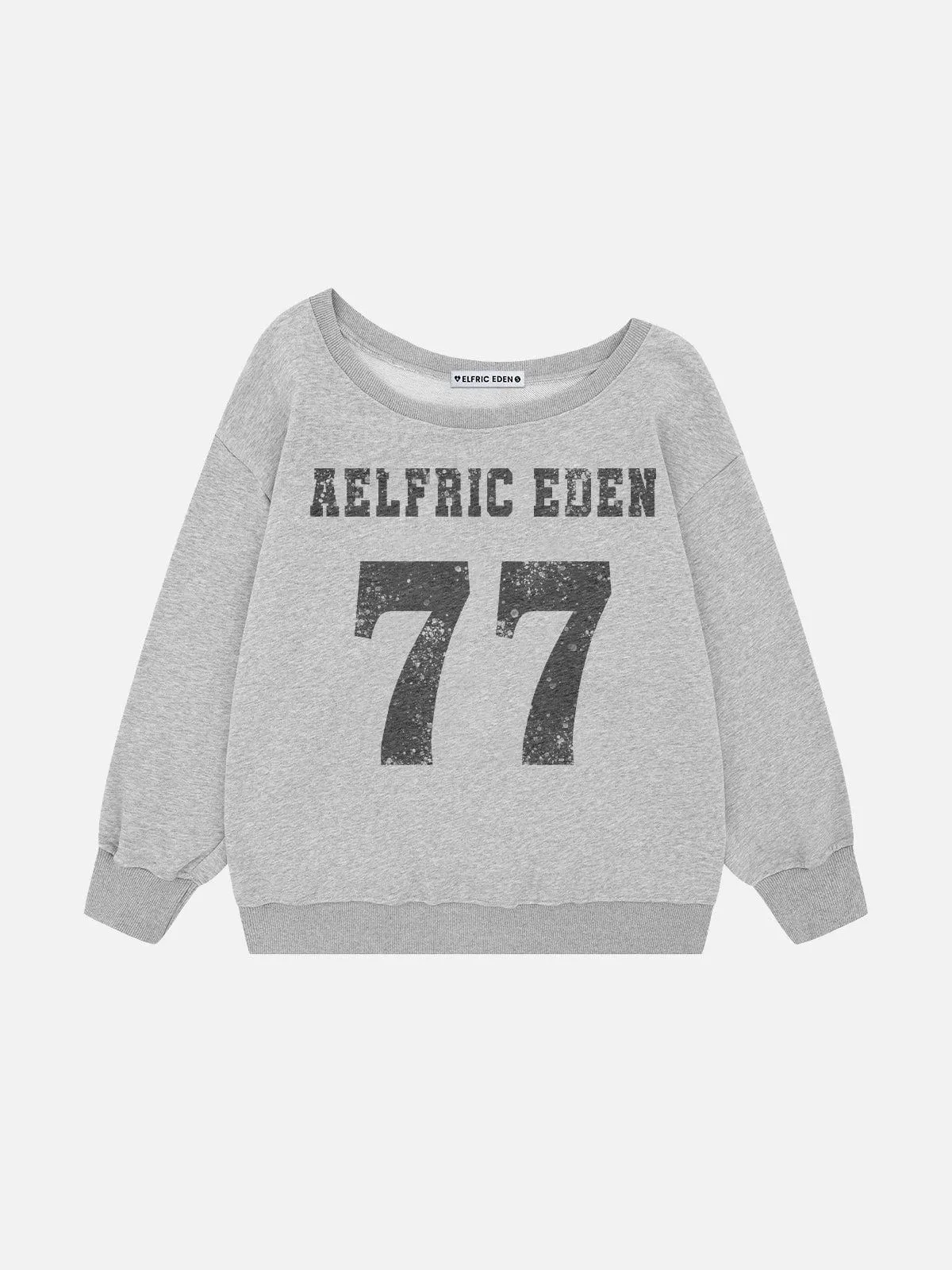 Aelfric Eden 77 Graphic Off-The-Shoulder Sweatshirt sold by Aelfric Eden