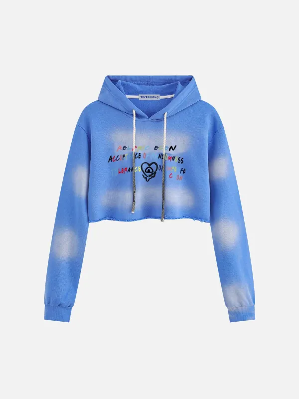 Aelfric Eden Fringe Washed Cropped Pullover Hoodie sold by Aelfric Eden