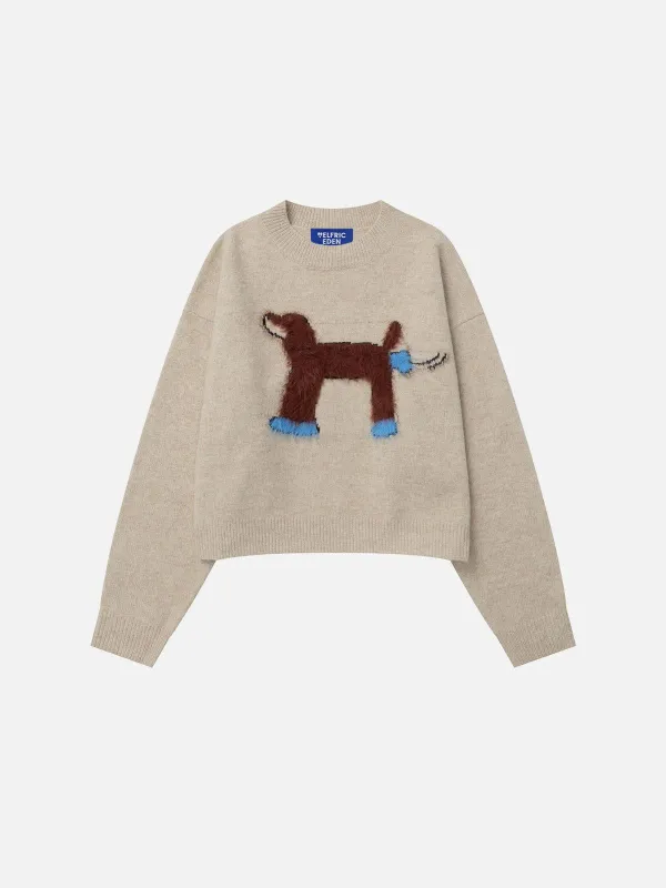 Aelfric Eden Plush Dog Graphic Sweater sold by Aelfric Eden