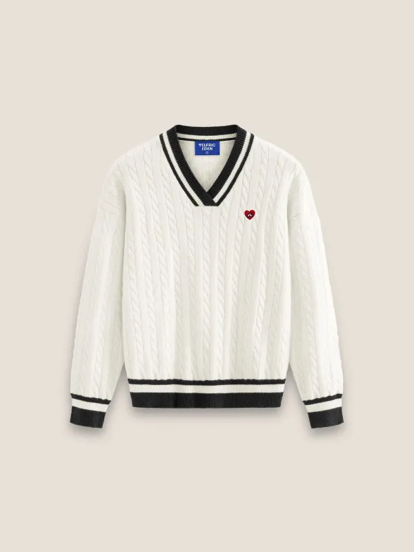 Aelfric Eden Essential Color Blocking Cable Sweater sold by Aelfric Eden