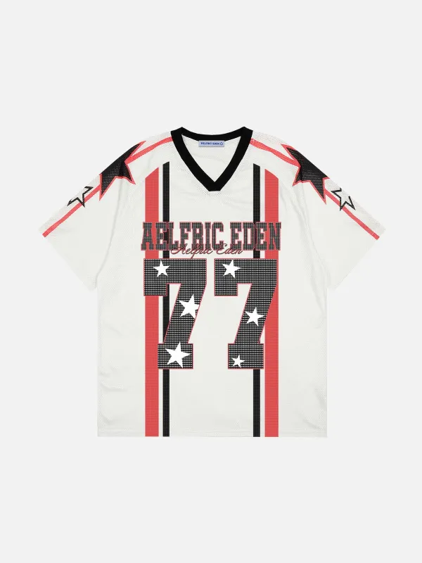 Aelfric Eden Plaid Mesh Football Jersey sold by Aelfric Eden