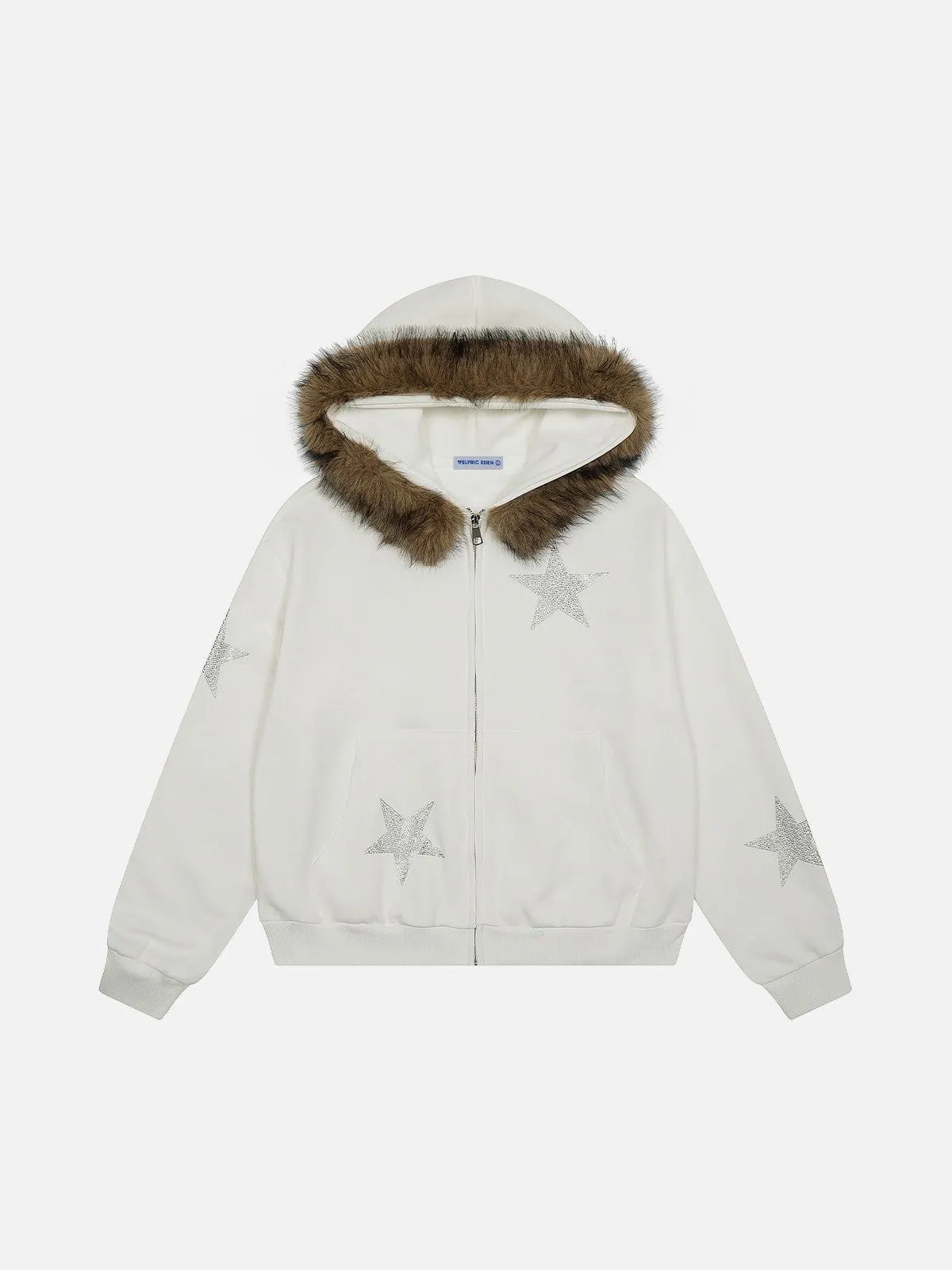 Aelfric Eden Rhinestone Star Zip Up Hoodie sold by Aelfric Eden product image thumbnail 2