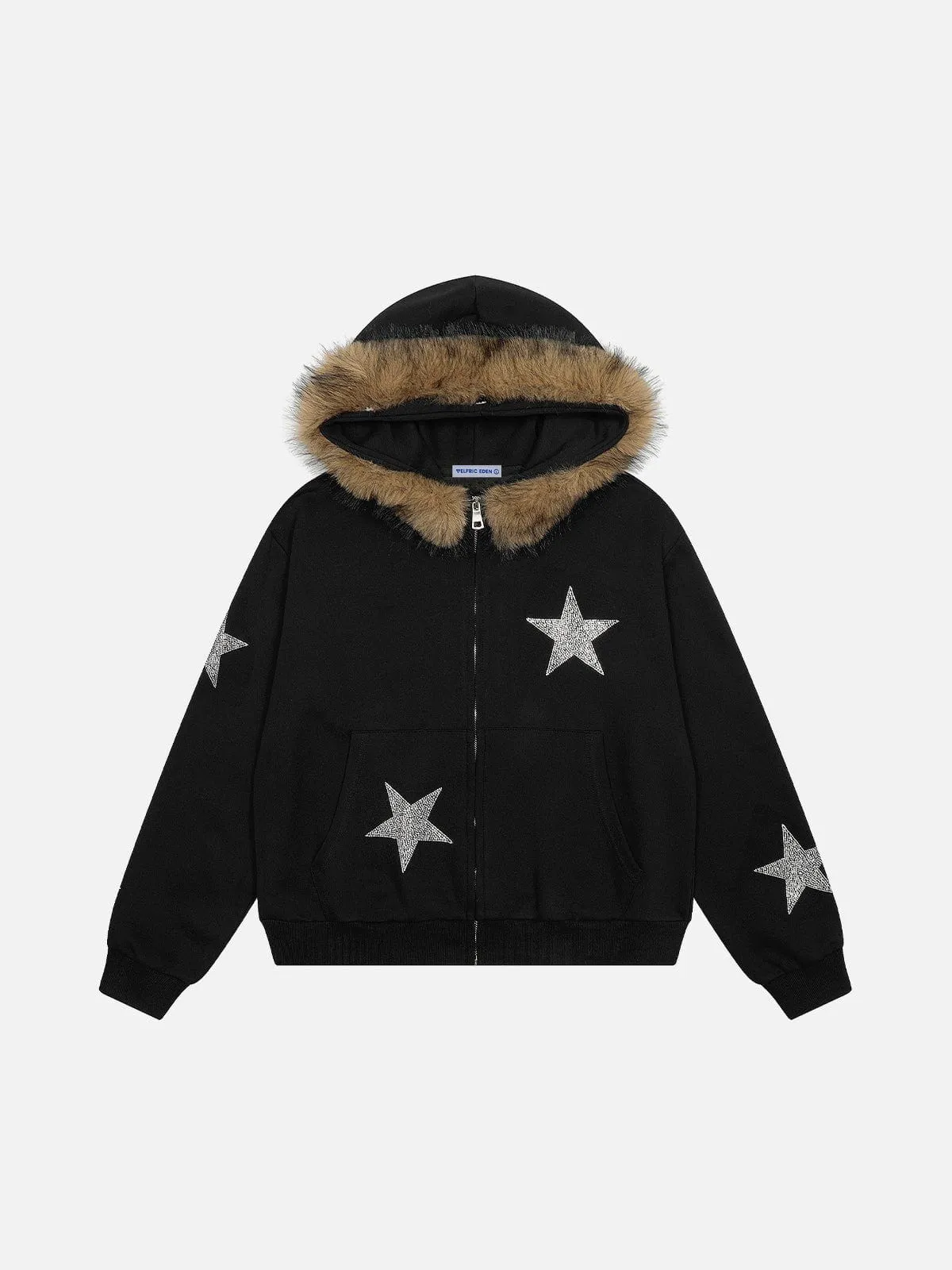 Aelfric Eden Rhinestone Star Zip Up Hoodie sold by Aelfric Eden