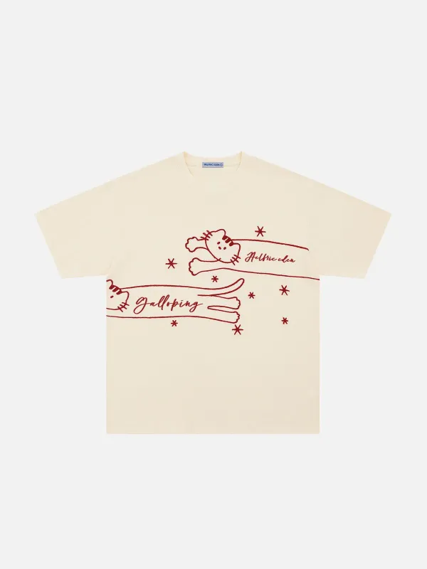 Aelfric Eden Cartoon Cat Tee sold by Aelfric Eden