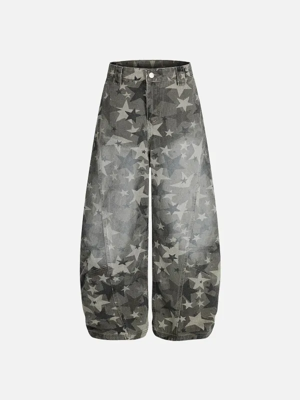Aelfric Eden Camouflage Star Baggy Barrel Jeans sold by Aelfric Eden