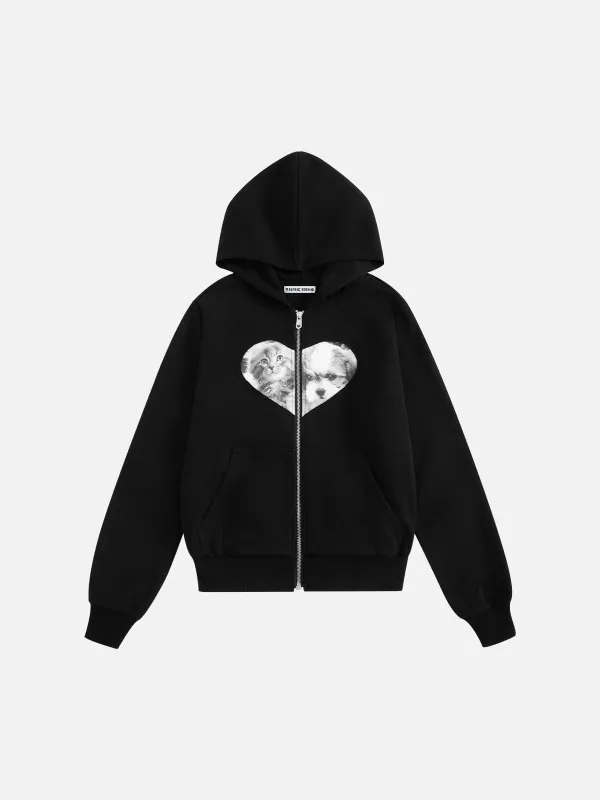 Aelfric Eden Applique Cute Animal Zip Up Hoodie sold by Aelfric Eden