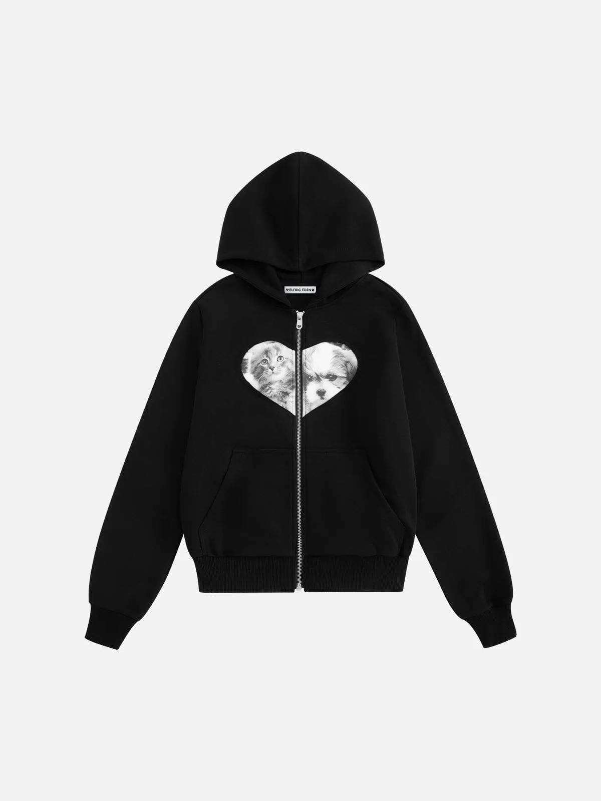 Aelfric Eden Applique Cute Animal Zip Up Hoodie sold by Aelfric Eden