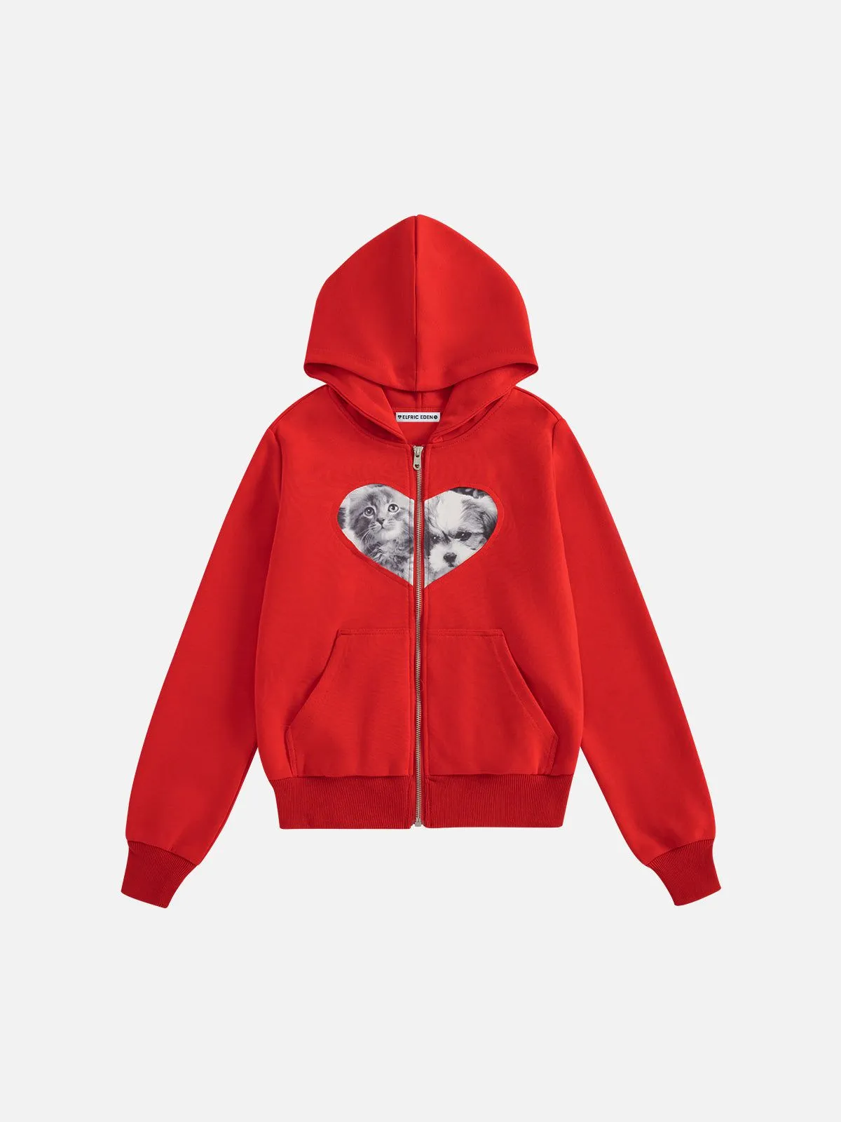 Aelfric Eden Applique Cute Animal Zip Up Hoodie sold by Aelfric Eden product image thumbnail 2