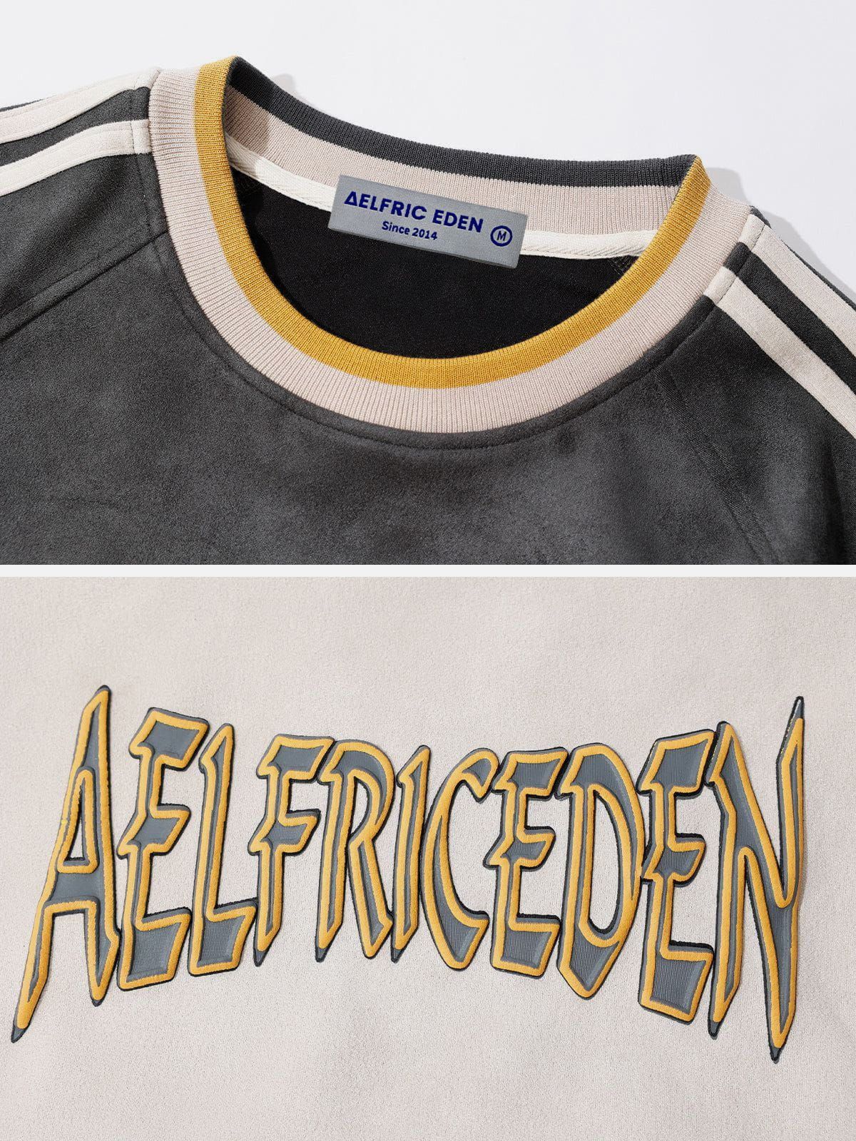 Aelfric Eden Contrast Panel Embroidered Sweatshirt sold by Aelfric Eden product image thumbnail 5
