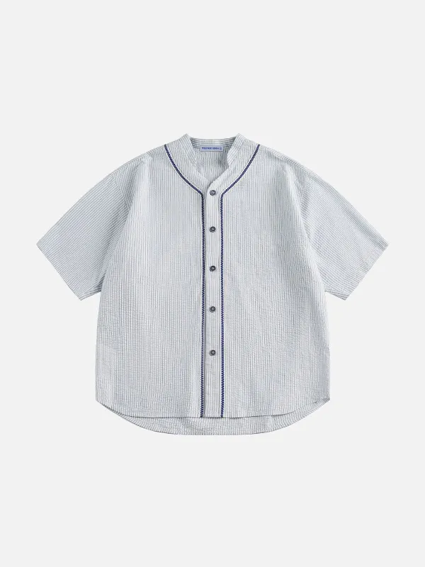Aelfric Eden Stripe Stitch Number Short Sleeve Shirt sold by Aelfric Eden