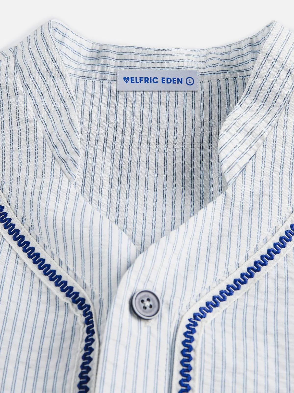 Aelfric Eden Stripe Stitch Number Short Sleeve Shirt sold by Aelfric Eden product image thumbnail 3
