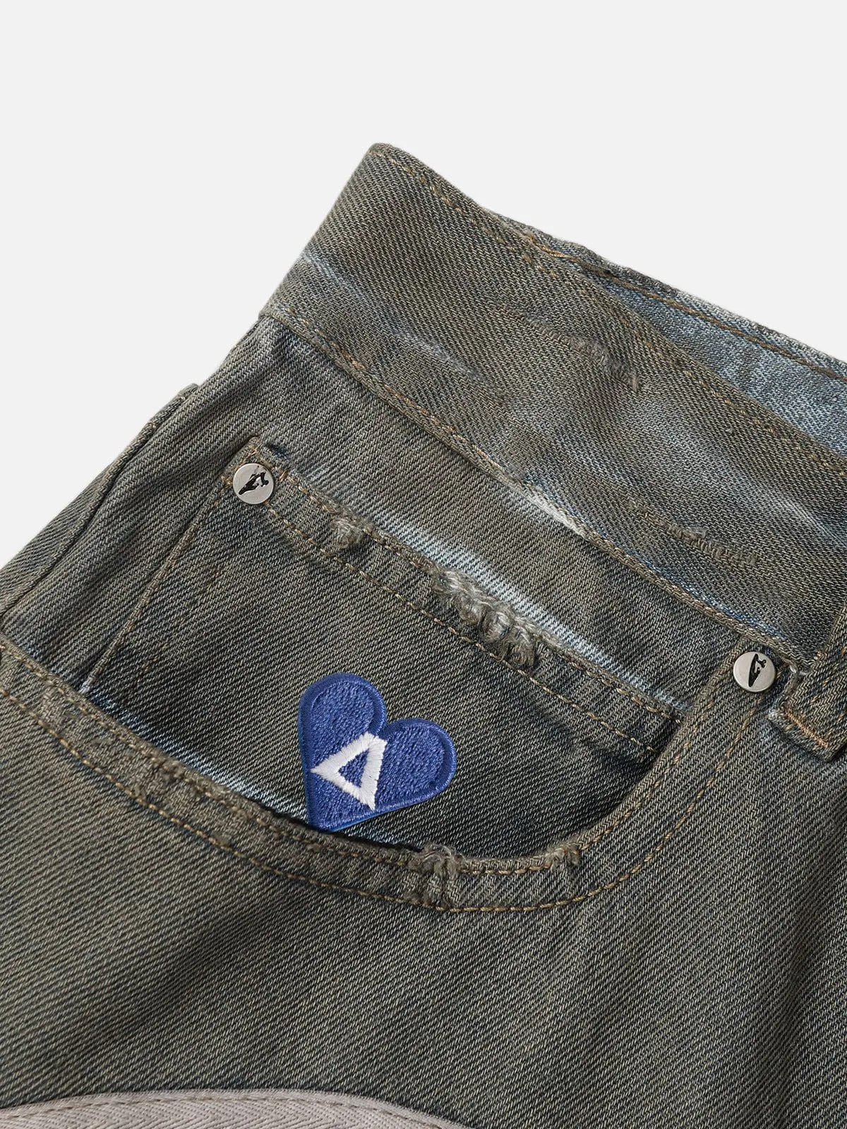 Aelfric Eden Distressed Stripe Longline Jorts sold by Aelfric Eden product image thumbnail 3