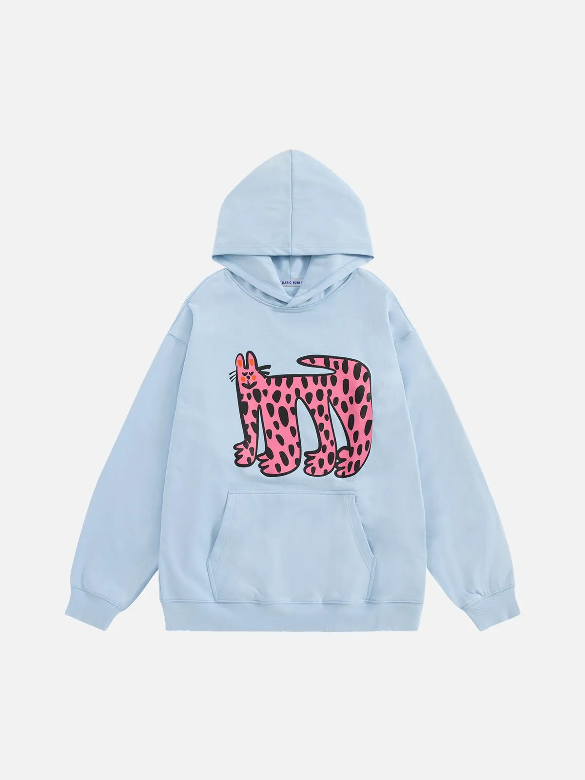 Aelfric Eden Pink Cat Print Pullover Hoodie sold by Aelfric Eden