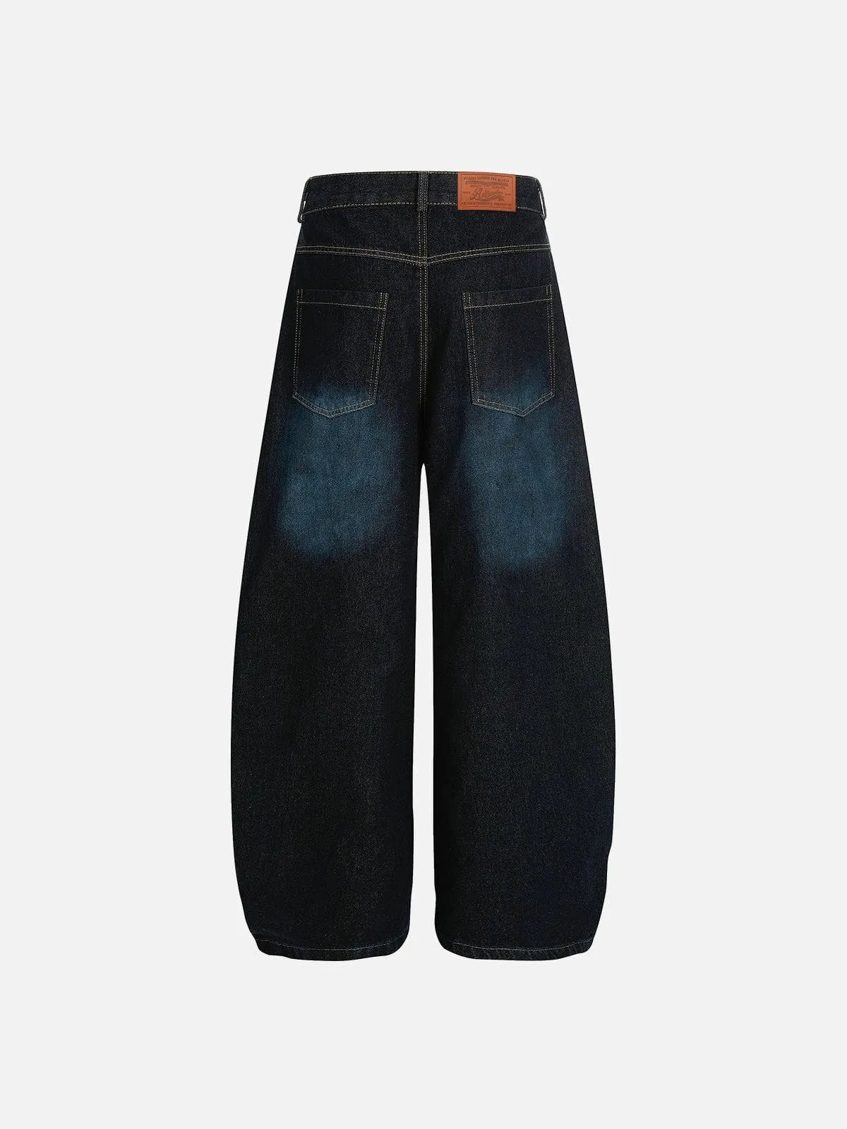Aelfric Eden Plaid Patchwork Baggy Barrel Jeans sold by Aelfric Eden product image thumbnail 2