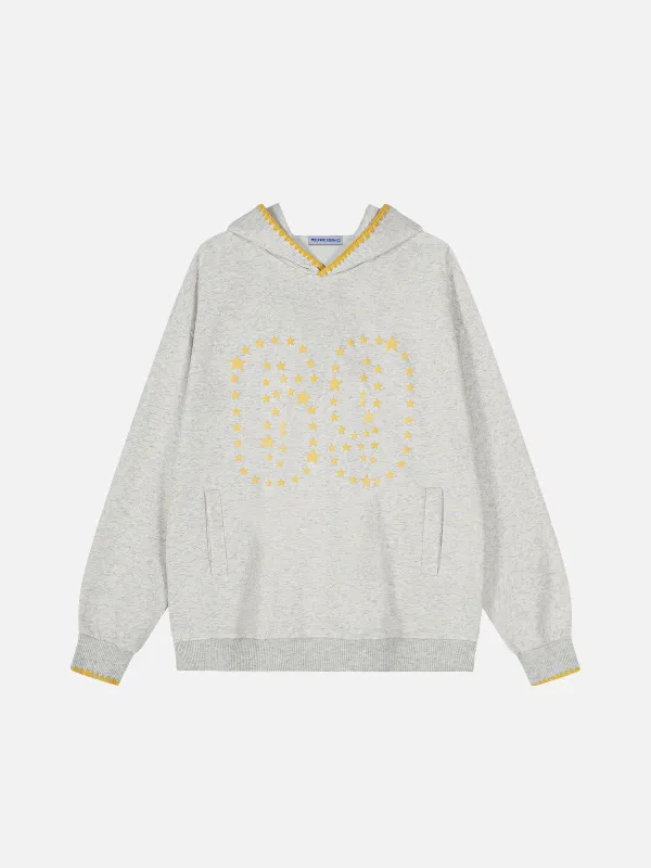 Aelfric Eden Star Number Print Pullover Hoodie sold by Aelfric Eden