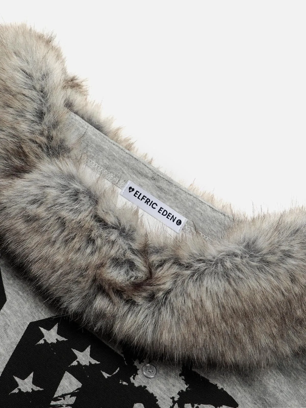 Aelfric Eden Faux Fur Collar Off-The-Shoulder Sweatshirt sold by Aelfric Eden product image thumbnail 5