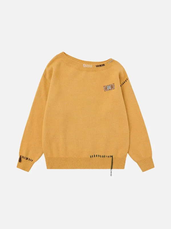 Aelfric Eden Tassel Off-The-Shoulder Sweater sold by Aelfric Eden