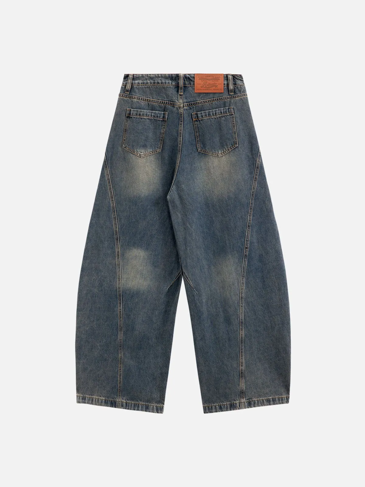 Aelfric Eden Ring Patchwork Baggy Barrel Jeans sold by Aelfric Eden product image thumbnail 3
