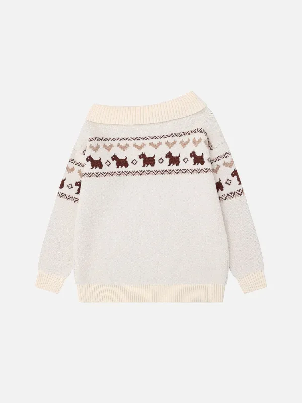 Aelfric Eden Puppy Fair Isle Sweater sold by Aelfric Eden