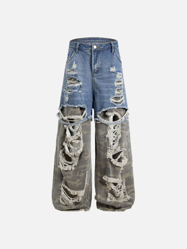 Aelfric Eden CAMO Two Layer Baggy Jeans sold by Aelfric Eden