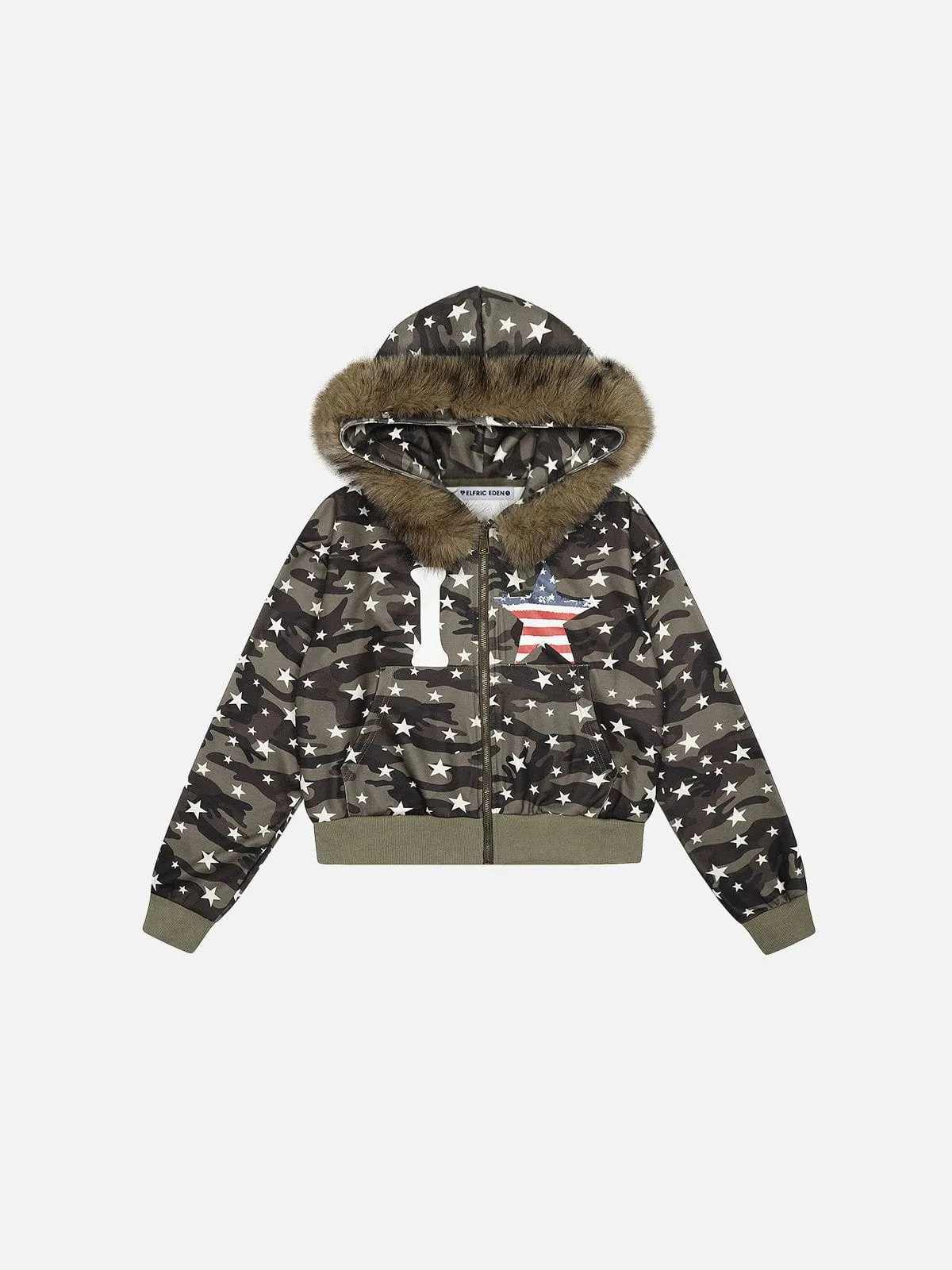 Aelfric Eden CAMO Star Zip Up Hoodie sold by Aelfric Eden