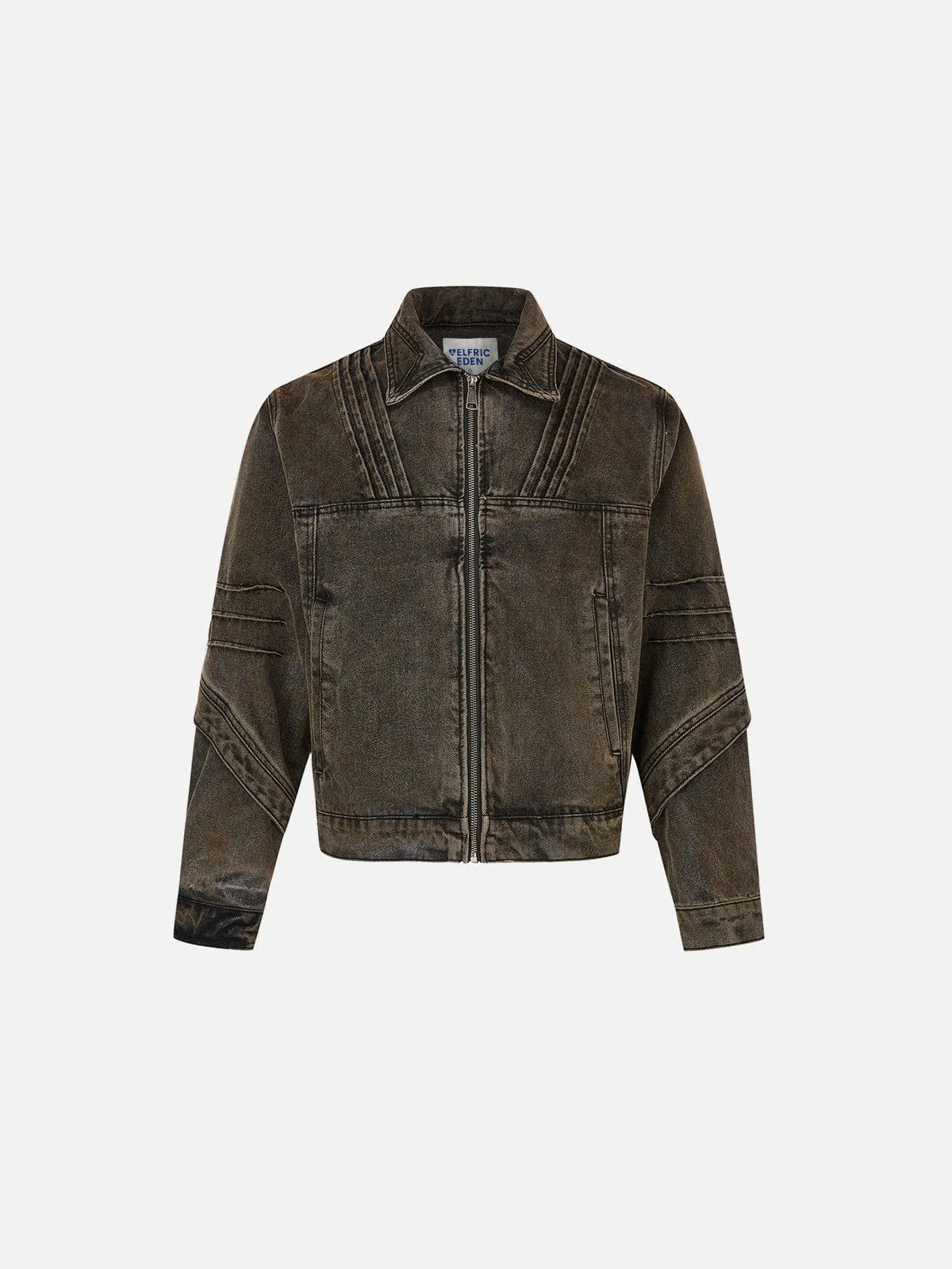 Aelfric Eden Pleated Washed Boxy Denim Jacket sold by Aelfric Eden product image thumbnail 2