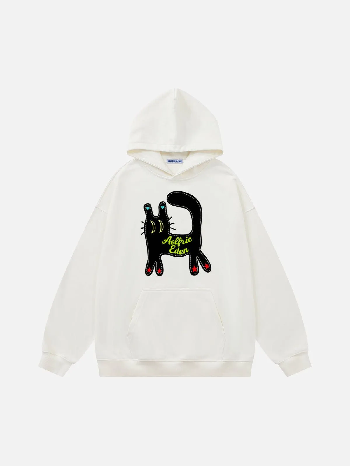 Aelfric Eden Cartoon Cat Pullover Hoodie sold by Aelfric Eden