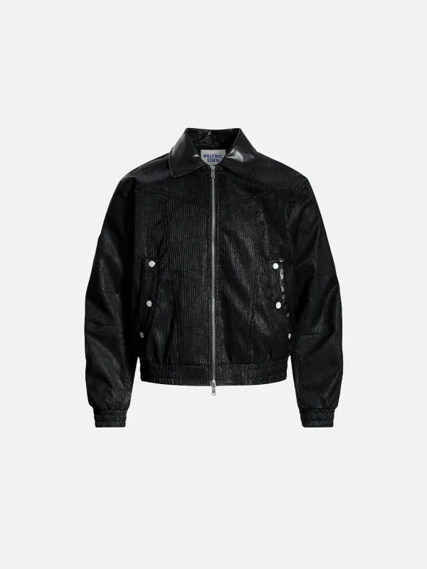 Aelfric Eden Double Zip Up Boxy Faux Leather Jacket sold by Aelfric Eden