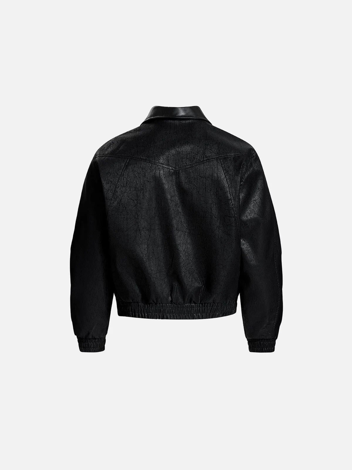 Aelfric Eden Double Zip Up Boxy Faux Leather Jacket sold by Aelfric Eden product image thumbnail 2