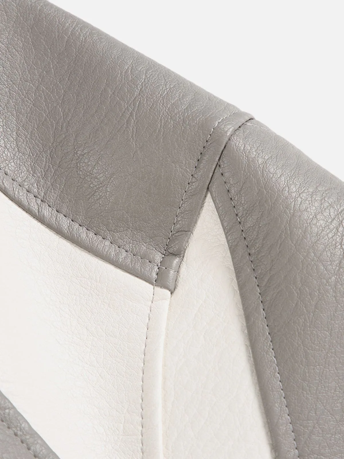 Aelfric Eden Color Blocking Faux Leather Varsity Jacket sold by Aelfric Eden product image thumbnail 5