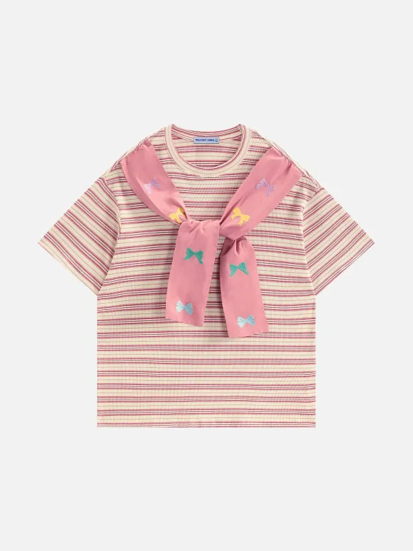 Aelfric Eden Bow Scarf Stripe Tee sold by Aelfric Eden