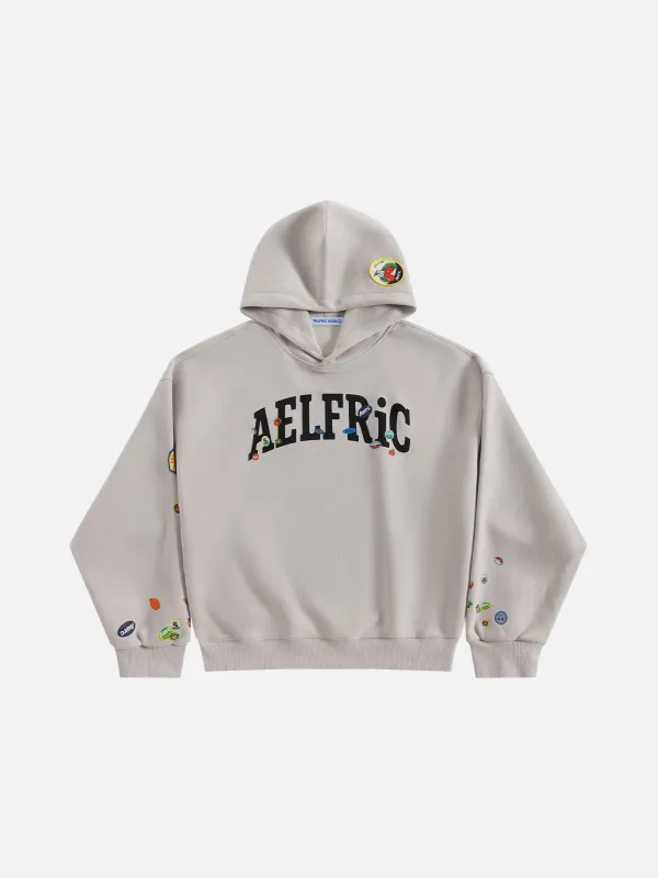Aelfric Eden Fruit Sticker Graphic Pullover Hoodie sold by Aelfric Eden