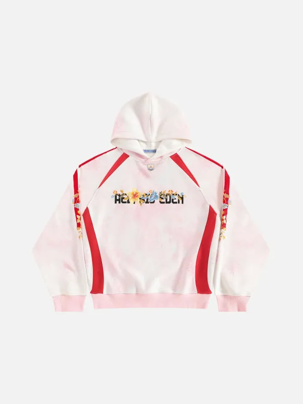 [Pre-Order] Aelfric Eden Color Blocking Floral Graphic Pullover Hoodie sold by Aelfric Eden