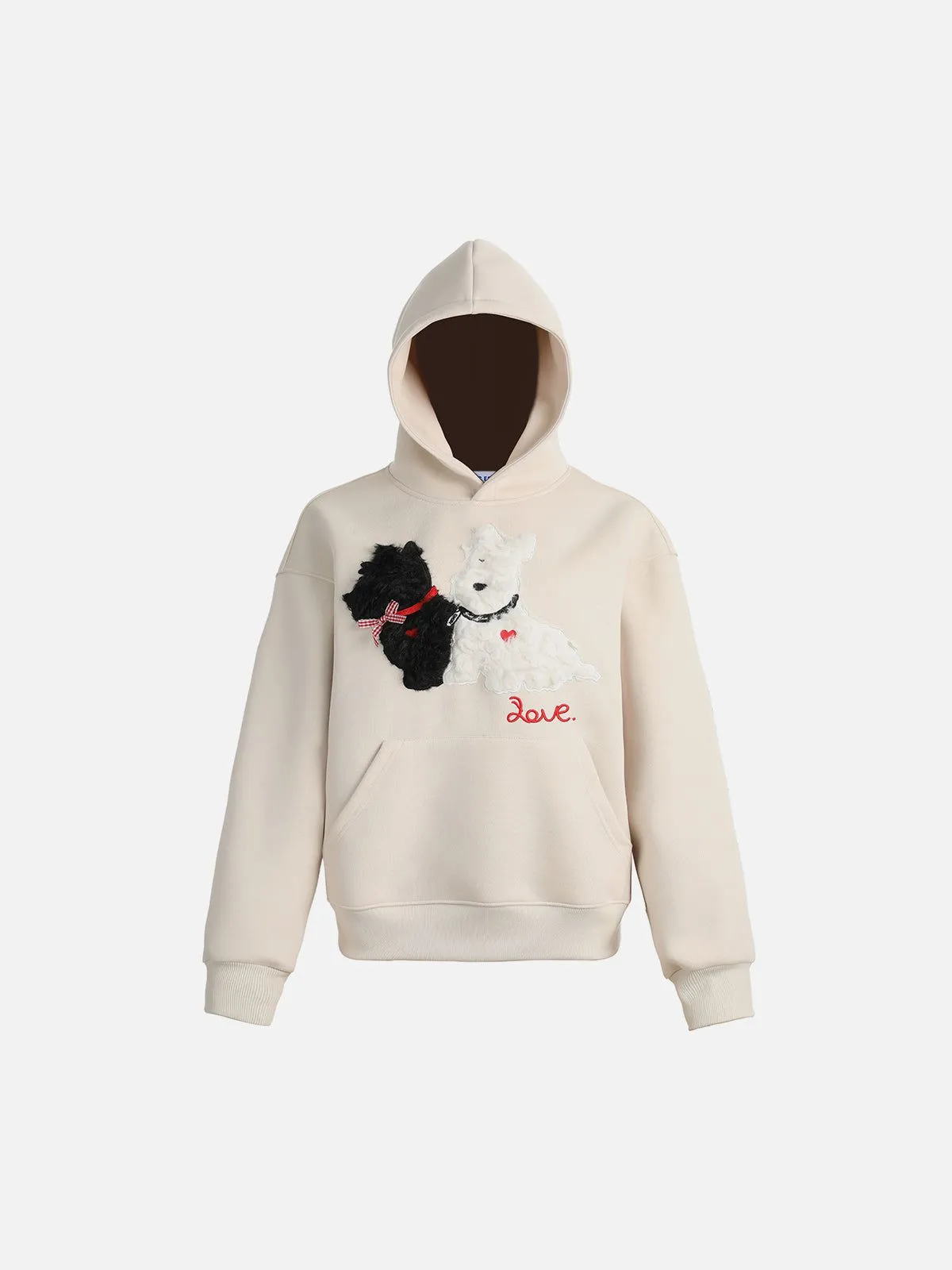 Aelfric Eden Oversized Embroidery Puppy Pullover Hoodie sold by Aelfric Eden product image thumbnail 3