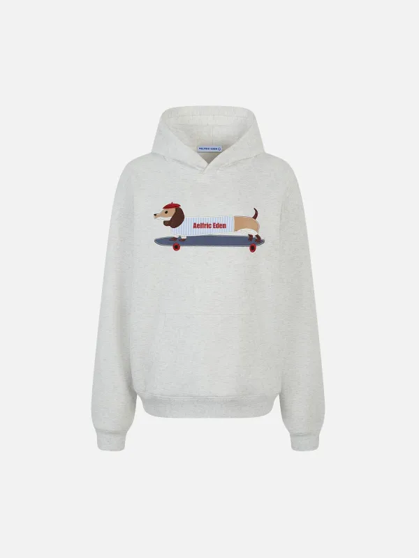Aelfric Eden Skateboard Dachshund Pullover Hoodie sold by Aelfric Eden