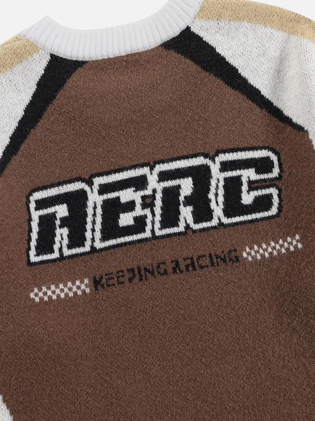 Aelfric Eden Racing Patchwork Jacquard Sweater sold by Aelfric Eden product image thumbnail 4